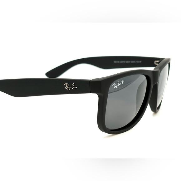 Ray-Ban Justin Polarized Lens Sunglasses RB4165 Black/Grey Gradient Lens 622/T3 - Picture 12 of 14